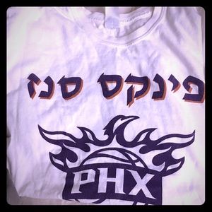 Phoenix Suns Hebrew T-Shirt 💯 Cotton Size Medium